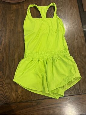aerie Neon Lime Girls' Active Romper